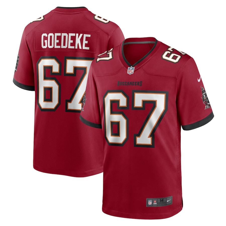Luke Goedeke 67 Tampa Bay Buccaneers Game Men Jersey - Red Js4621