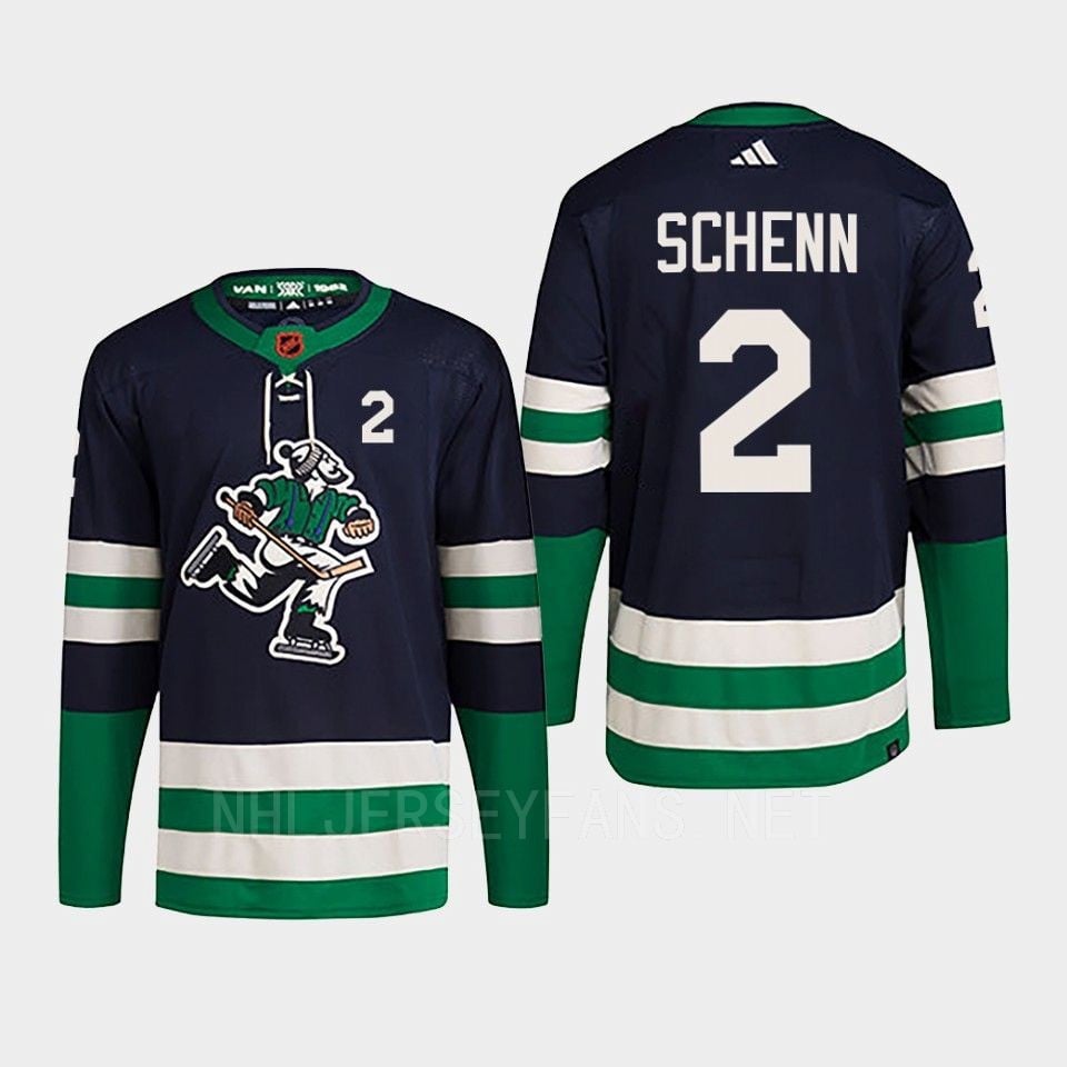 Luke Schenn 2 Reverse Retro 2.0 2022 Vancouver Canucks Navy Jersey Primegreen