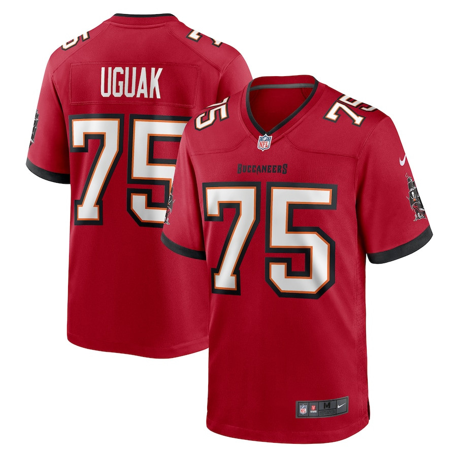 Lwal Uguak 75 Tampa Bay Buccaneers Game Men Jersey - Red Js6091