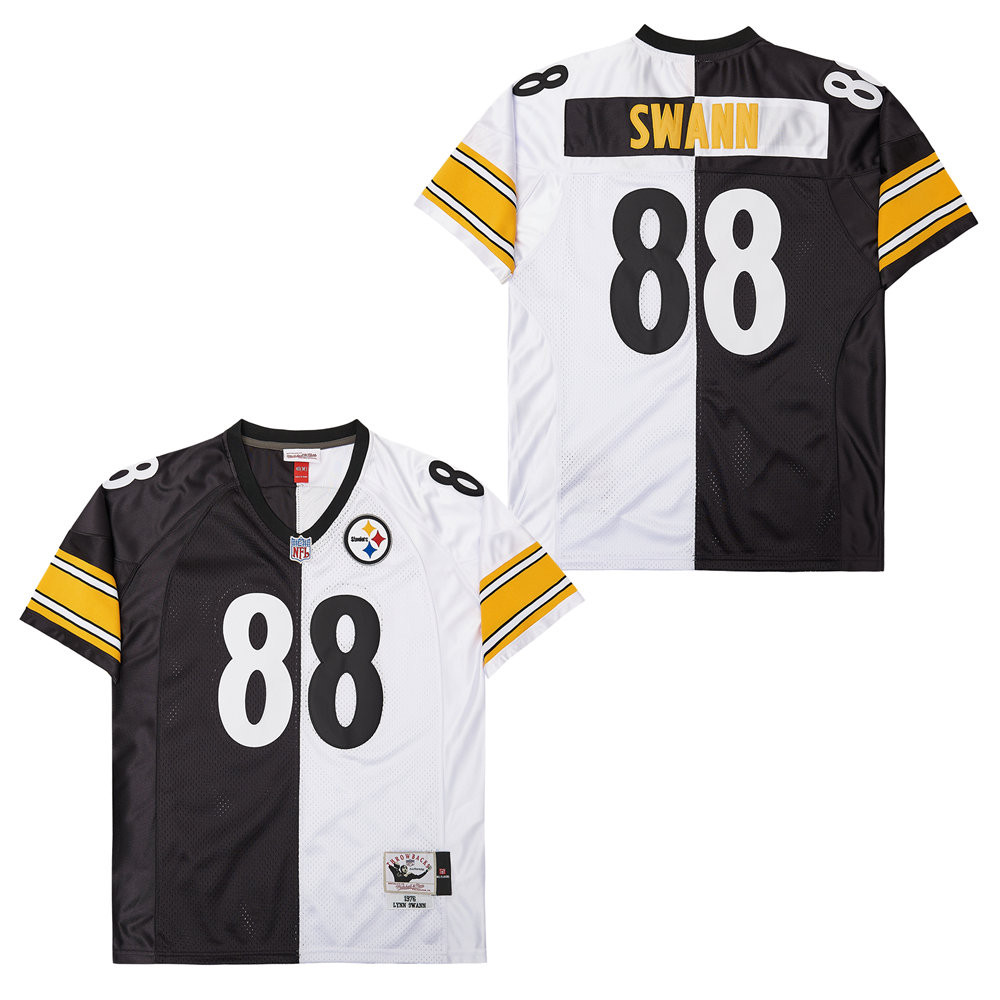 Lynn Swann 88 Pittsburgh Steelers Two-toned Retro Throwback Men Jersey - Black/white Js4655
