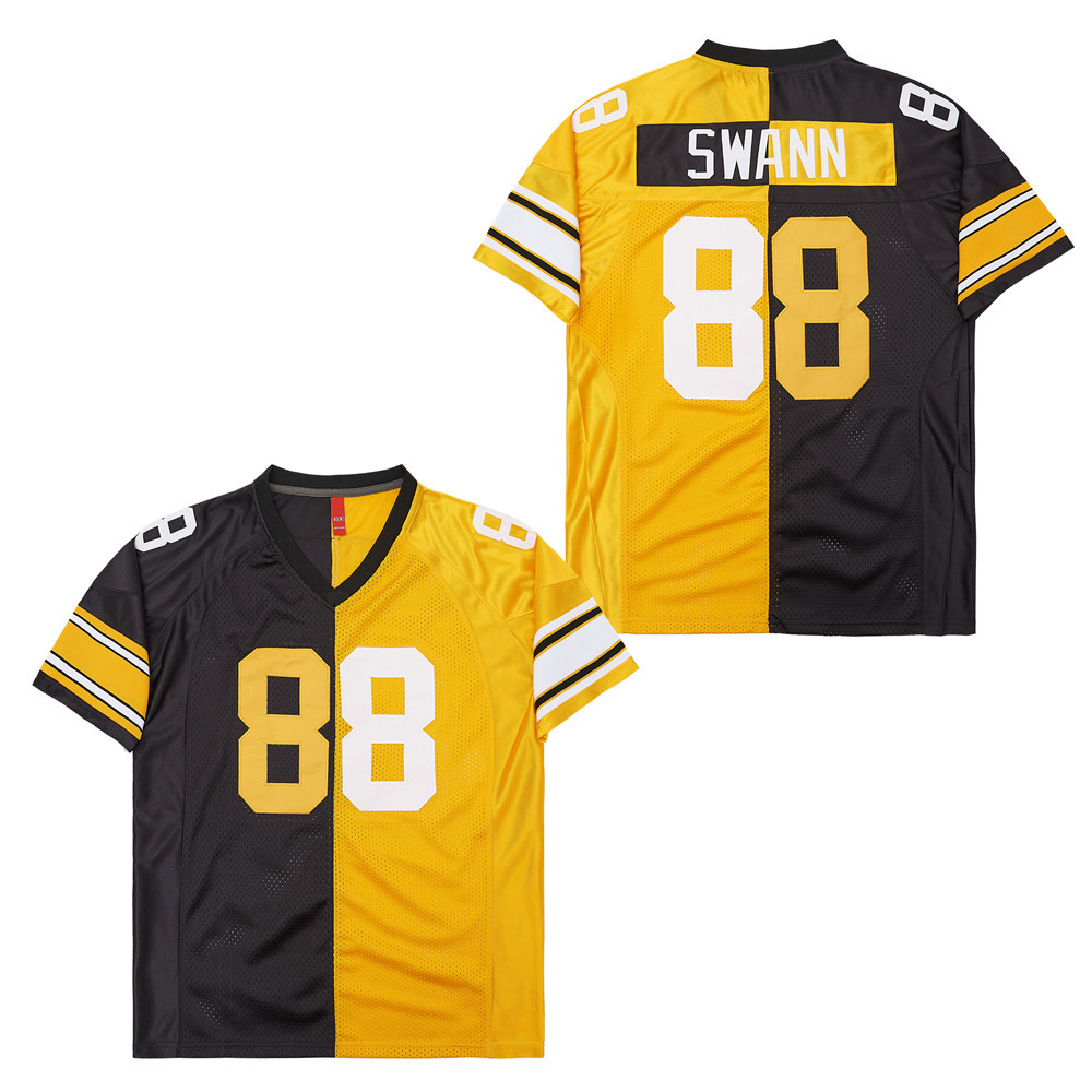 Lynn Swann 88 Pittsburgh Steelers Two-toned Retro Throwback Men Jersey - Black/yellow Js5621