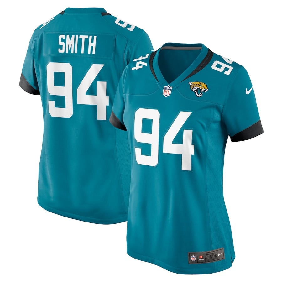Maason Smith 94 Jacksonville Jaguars Women's Game Jersey - Teal Js8561