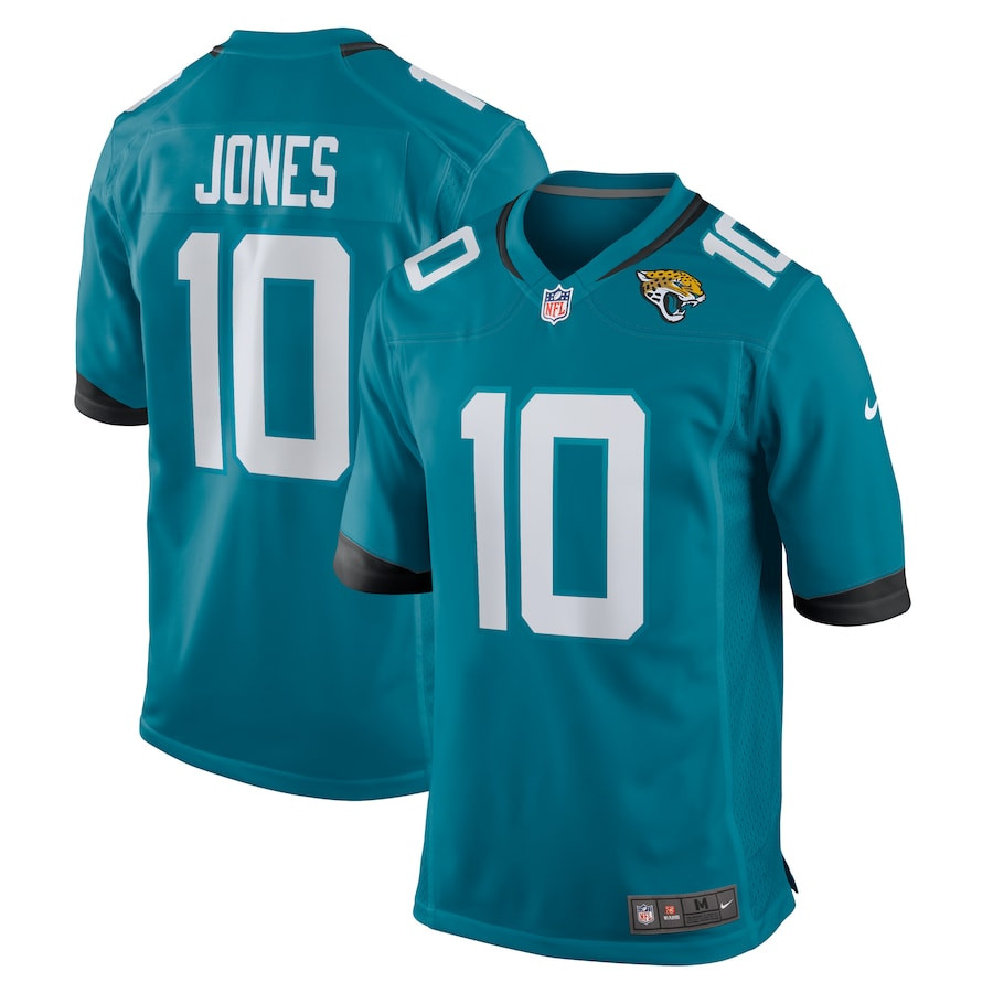 Mac Jones 10 Jacksonville Jaguars Alternate Game Men Jersey - Teal Js9706