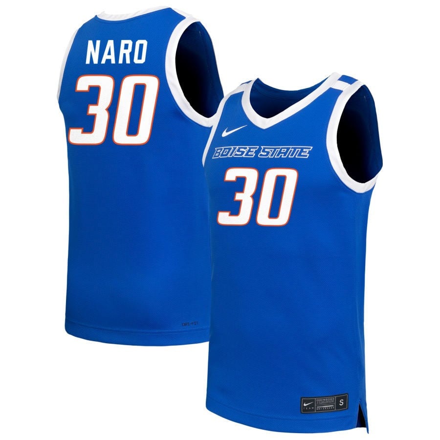 Mackenzie Naro 30 Boise State Broncos Unisex Nil Women's Basketball Jersey - Royal