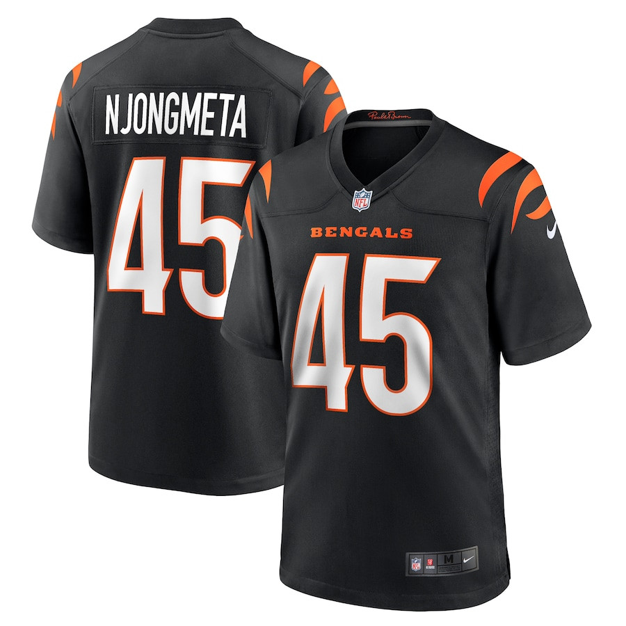 Maema Njongmeta 45 Cincinnati Bengals Game Men Jersey - Black Js9011