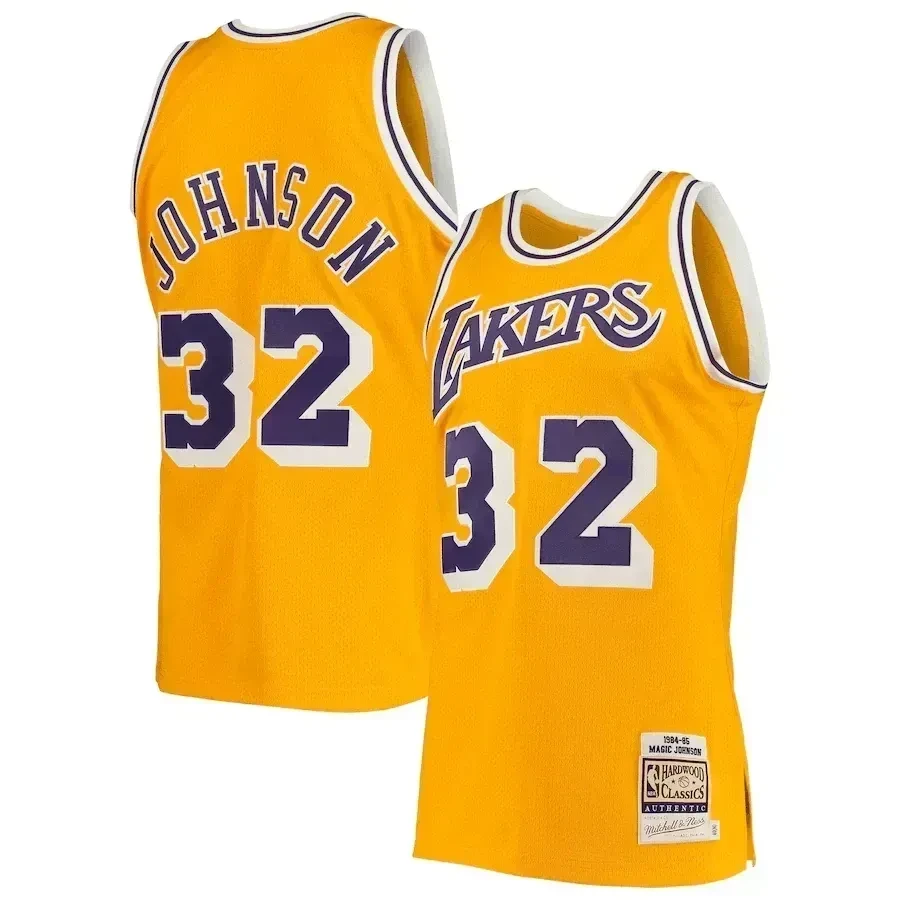 Magic Johnson Los Angeles Lakers Mitchell & Ness 1984/85 Hardwood Classics Jersey - Gold