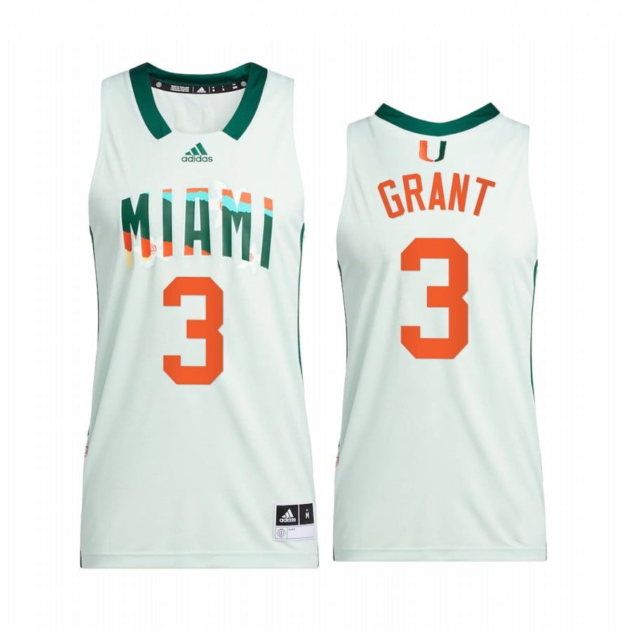Malcolm Grant 3 Miami Hurricanes White Jersey Honoring Black Excellence Basketball