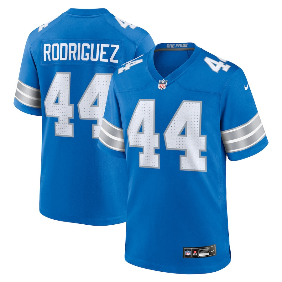 Malcolm Rodriguez 44 Detroit Lions Game Jersey - Blue, Men Js7954