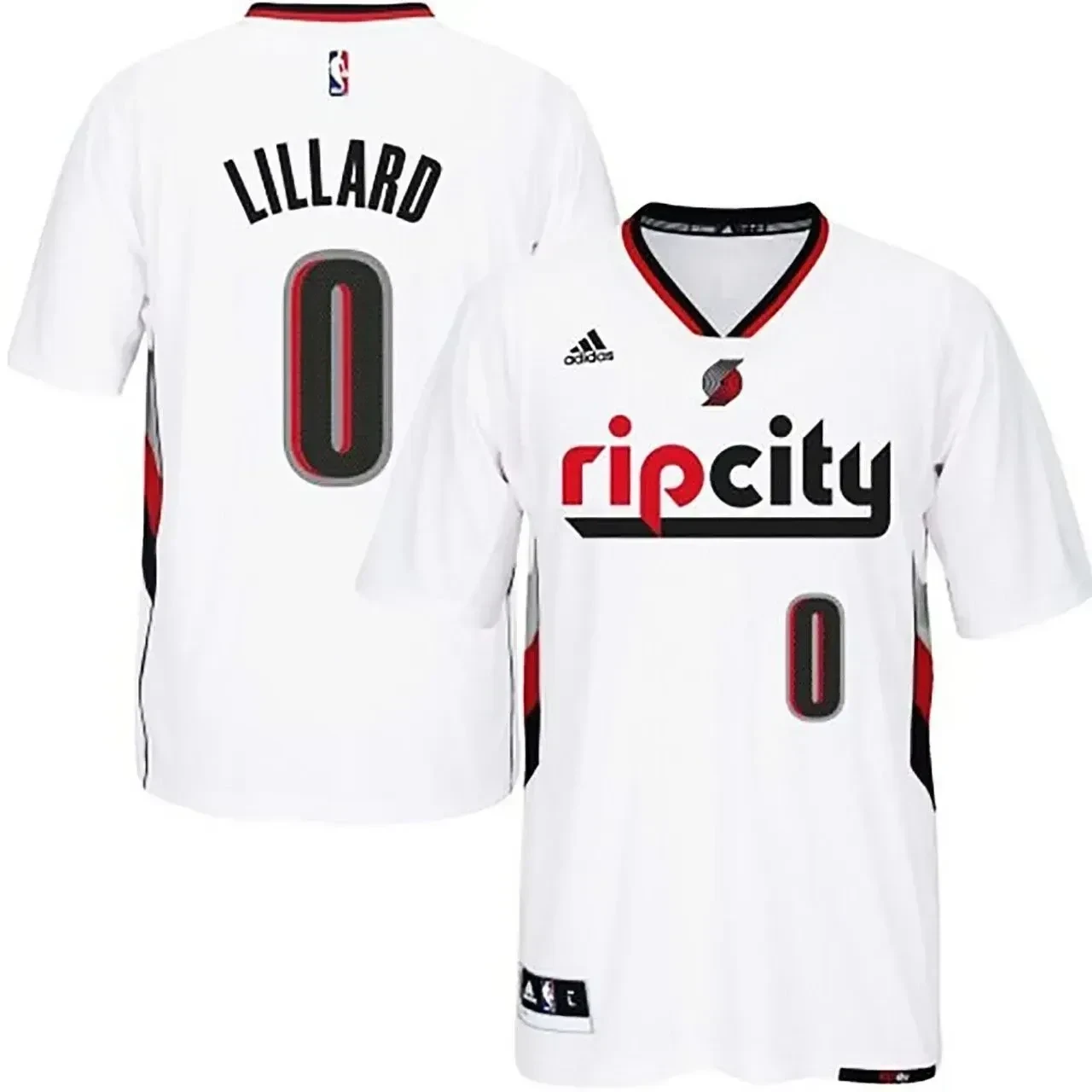 Male Damian Lillard Portland Trail Blazers 0 2014-15 Swingman Rip City Pride Jersey With Sleeves Jersey