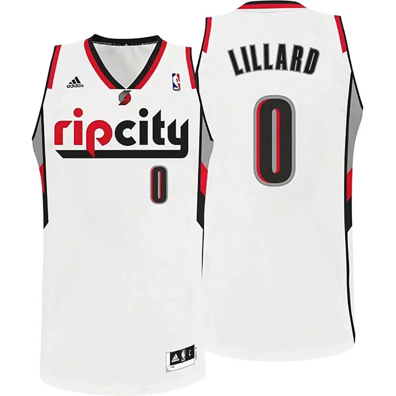 Male Damian Lillard Portland Trail Blazers 0 Rip City White Swingman Jersey