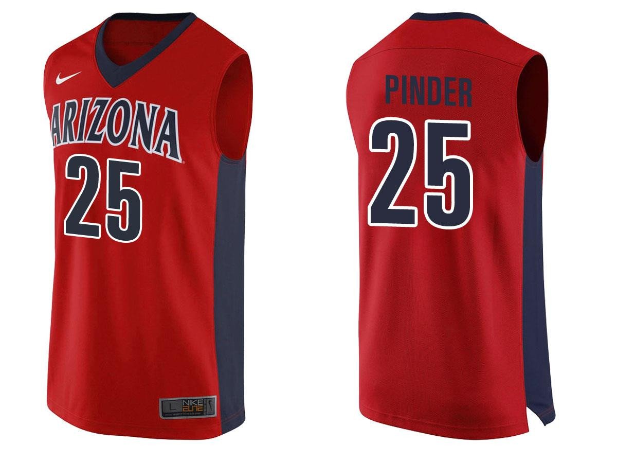 Male Keanu Pinder 25 Arizona Wildcats Navy College Team Basketball Performance Jersey