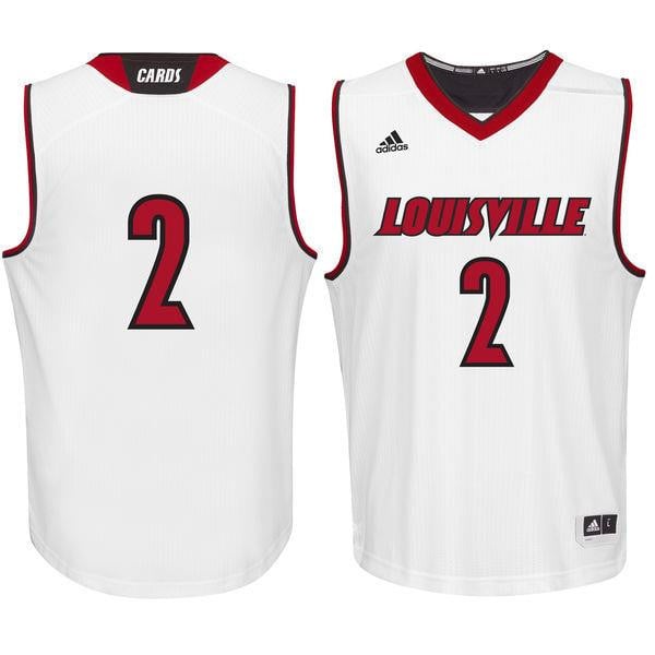 Male Louisville Cardinals 2 White Basketball Jersey