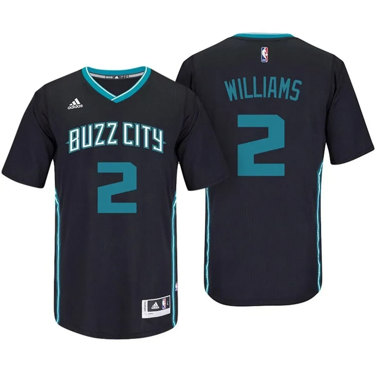 Male Marvin Williams Charlotte Hornets 2 Black Buzz City Pride Sleeved Swingman Jersey
