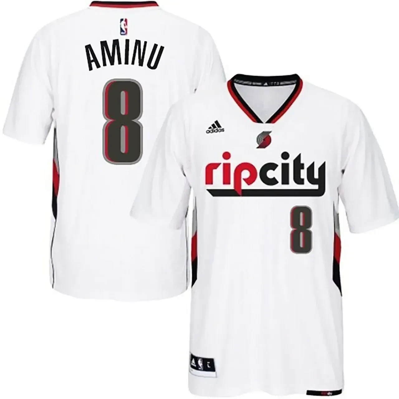 Male Portland Trail Blazers 8 New Swingman Ripcity Pride White Jersey Al-farouq Aminu Jersey