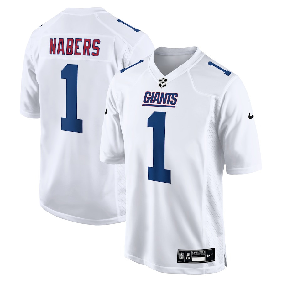 Malik Nabers 1 New York Giants Fashion Men Jersey - Tundra White Js7085