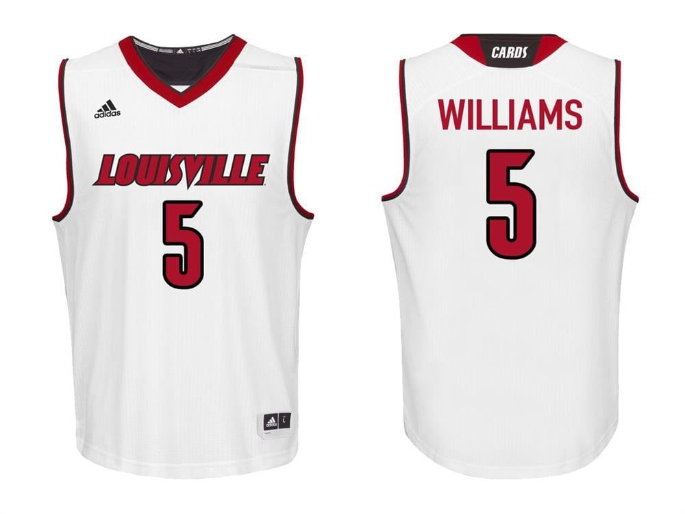 Malik Williams 5 White College Basketball Louisville Cardinals Jersey