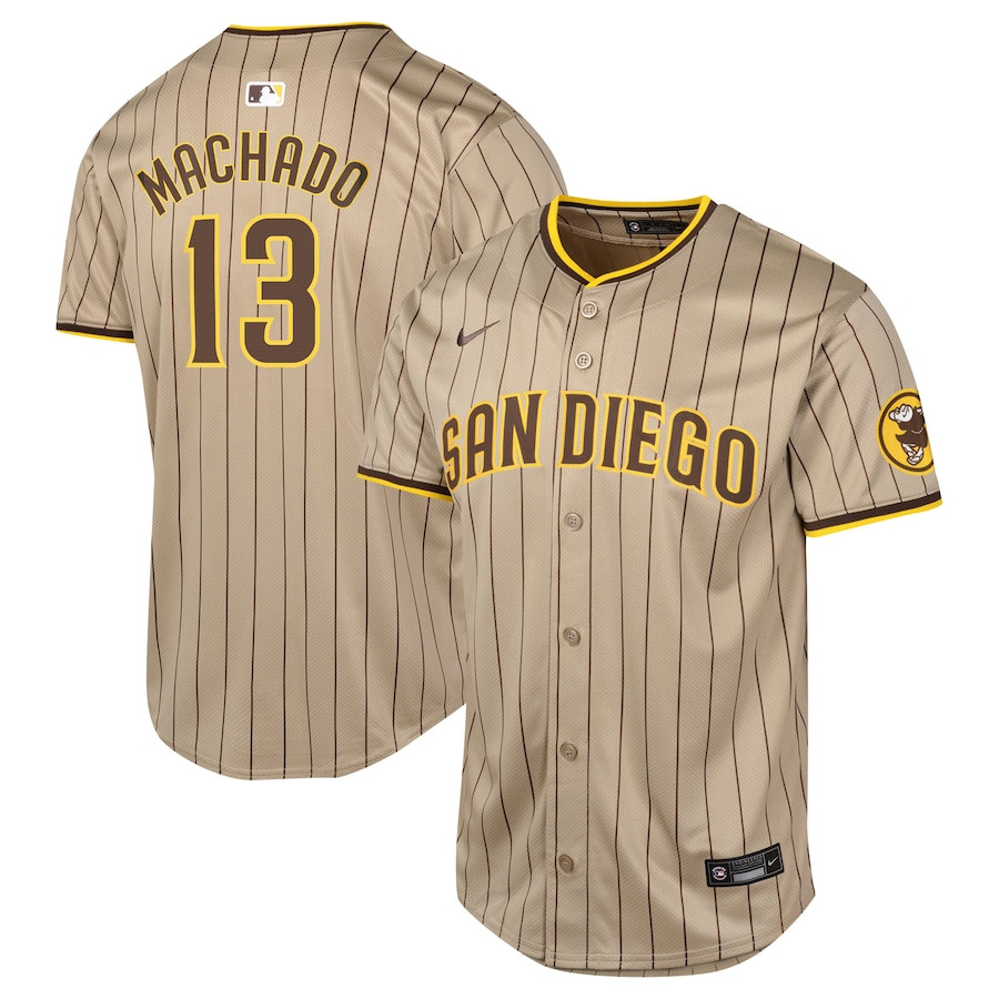 Manny Machado 13 San Diego Padres Alternate Limited Youth Jersey - Sand