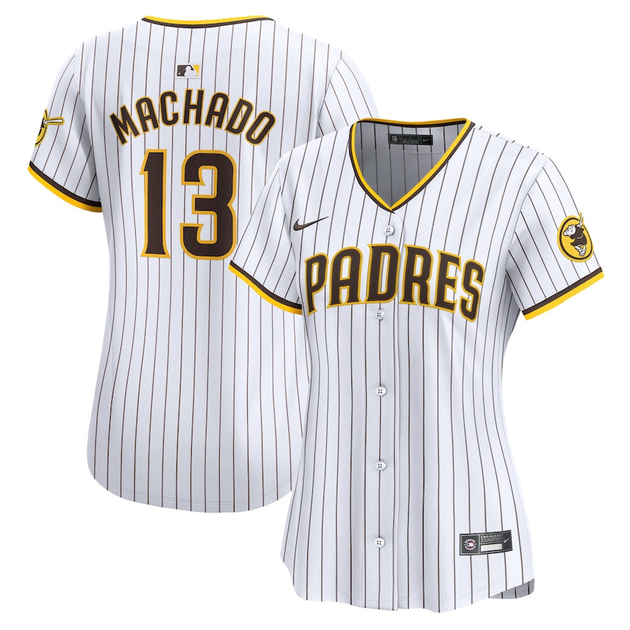 Manny Machado 13 San Diego Padres Women's Home Limited Player Jersey - White