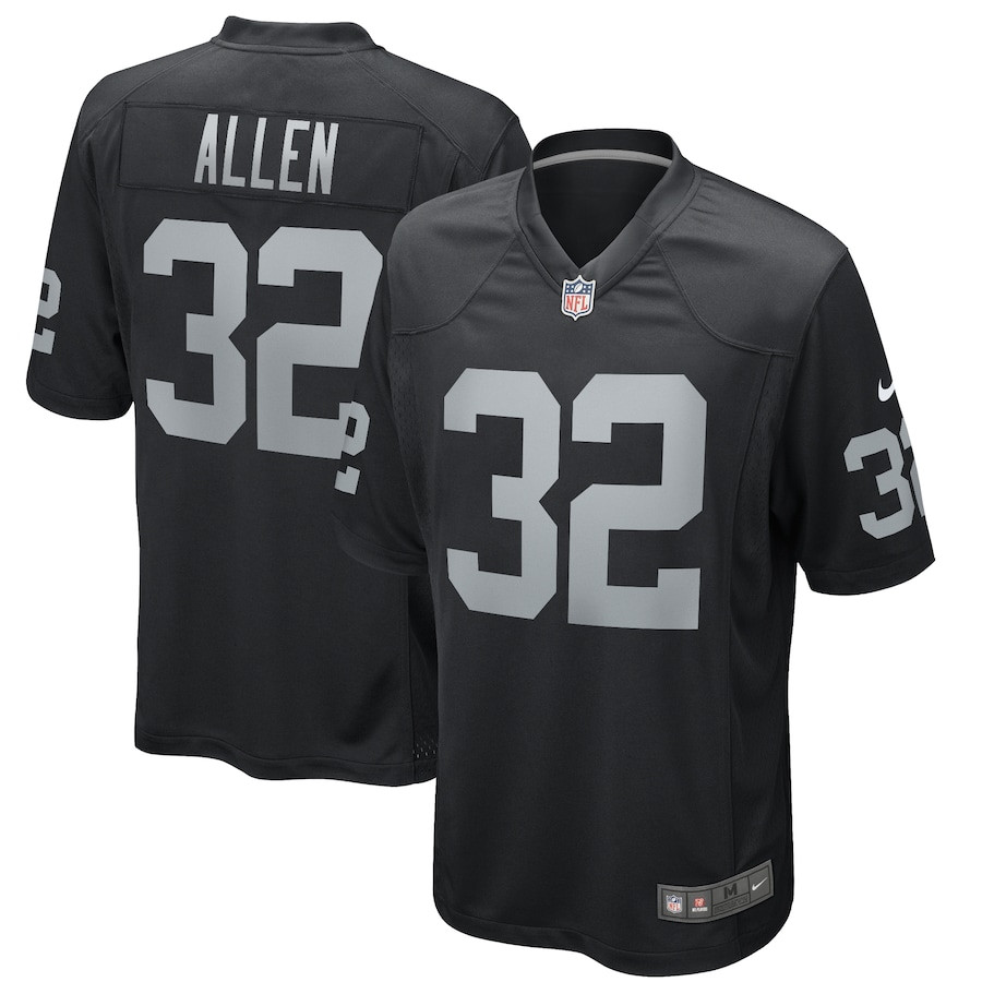 Marcus Allen 32 Las Vegas Raiders Men Game Retired Jersey - Black Js5943
