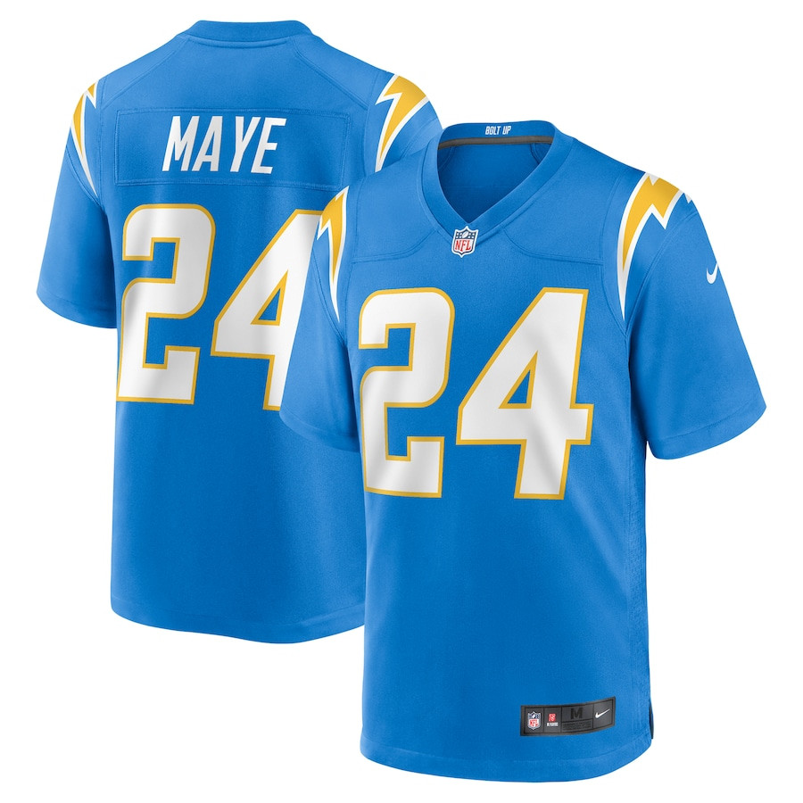 Marcus Maye 24 Los Angeles Chargers Team Game Men Jersey - Powder Blue Js1255