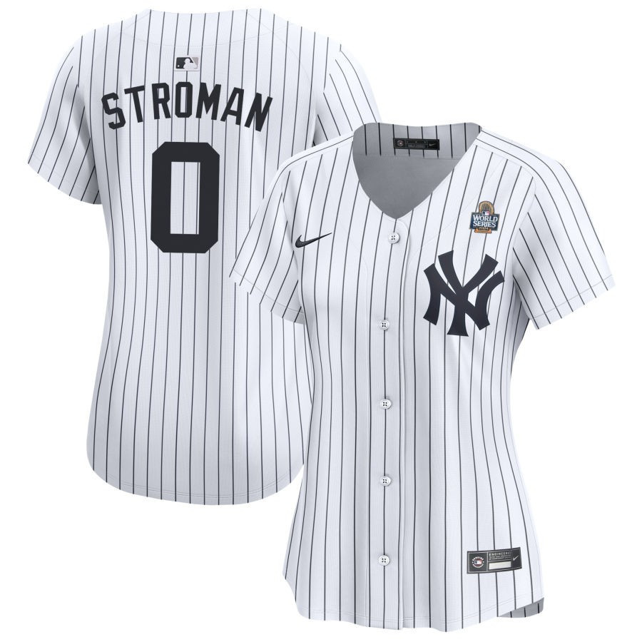 Marcus Stroman 0 New York Yankees Women's 2024 World Series Home Limited Jersey - White