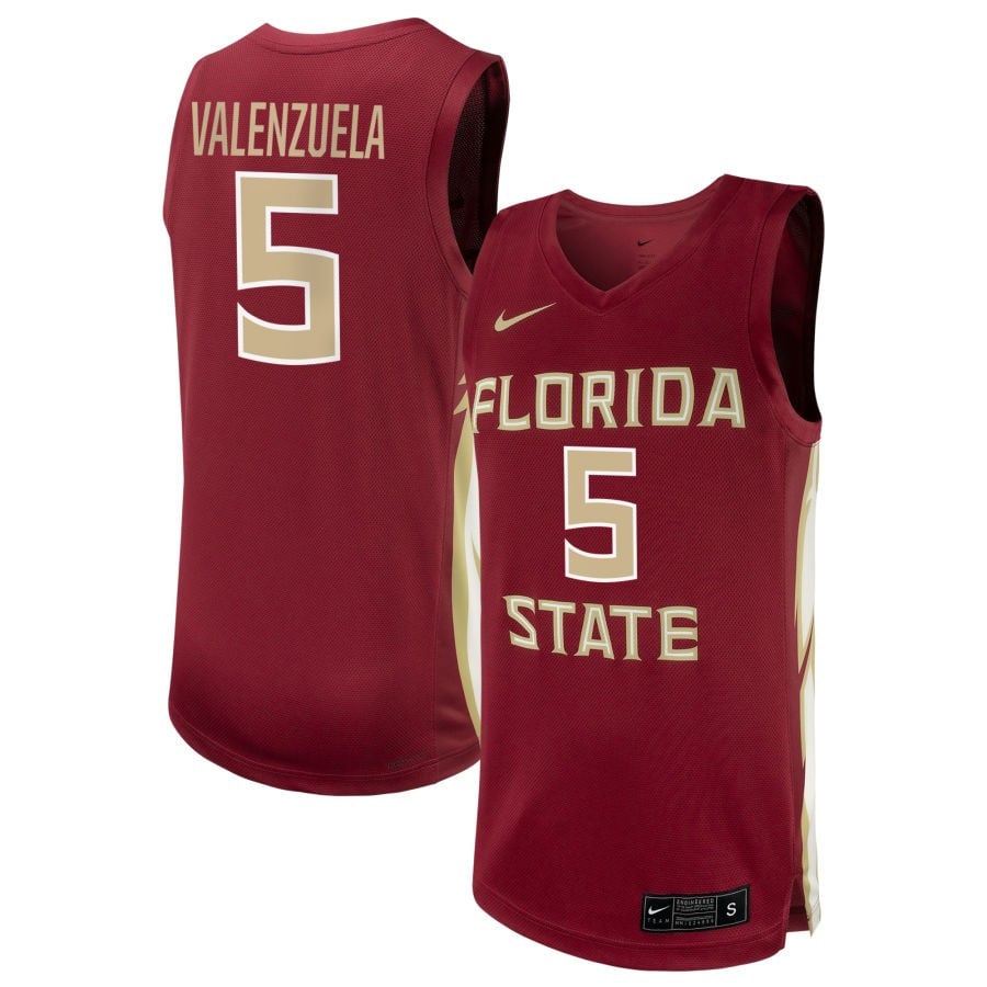 Mariana Valenzuela 5 Florida State Seminoles Unisex Nil Women's Basketball Jersey - Garnet