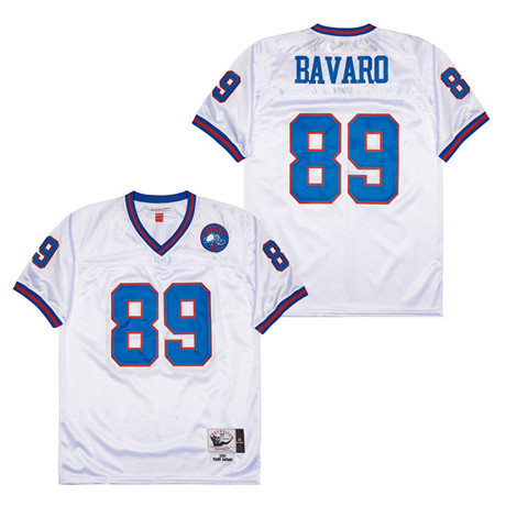 Mark Bavaro 89 New York Giants Spider Lockhart 43 Patch Throwback Men Jersey - White Js6101