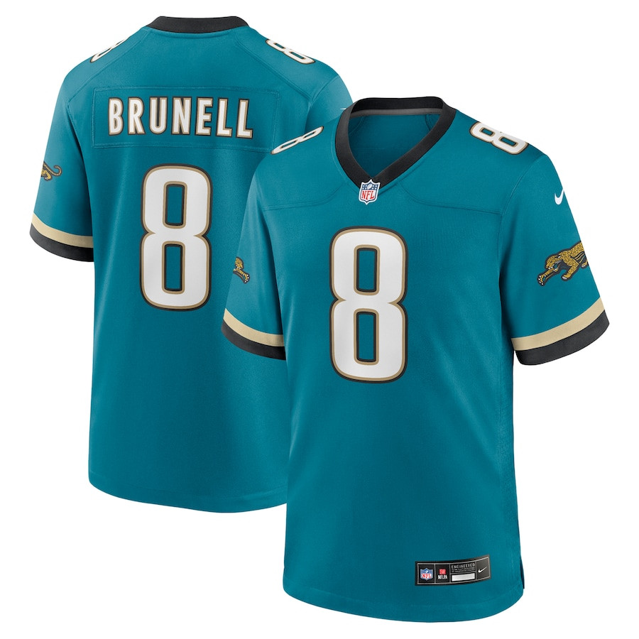 Mark Brunell 8 Jacksonville Jaguars Prowler Throwback Player Game Men Jersey - Teal Js3171