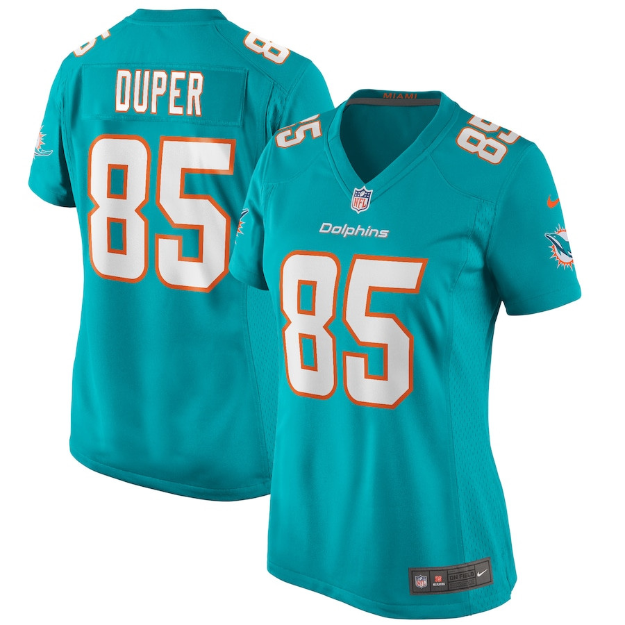 Mark Duper 85 Miami Dolphins Women Game Retired Jersey - Aqua Js7875