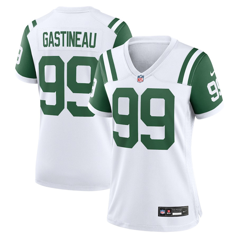Mark Gastineau 99 New York Jets Women's Classic Alternate Retired Player Game Jersey - White Js4181