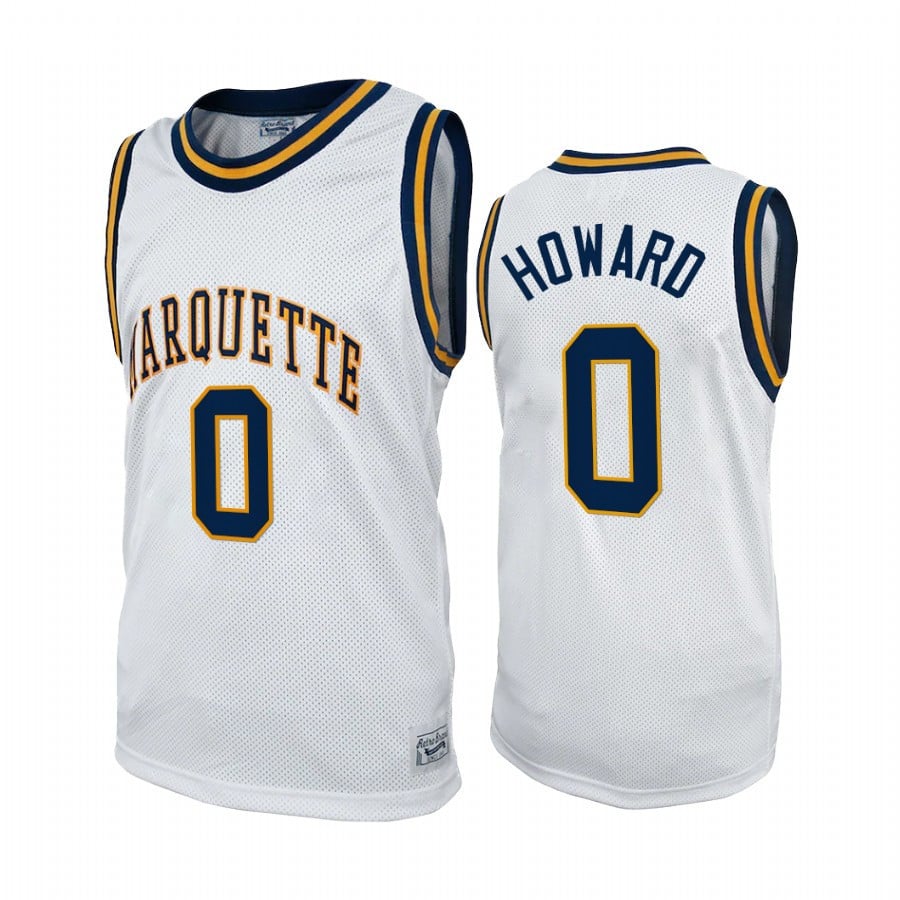 Marquette Golden Eagles Markus Howard 0 Jersey Commemorative Classic White Uniform