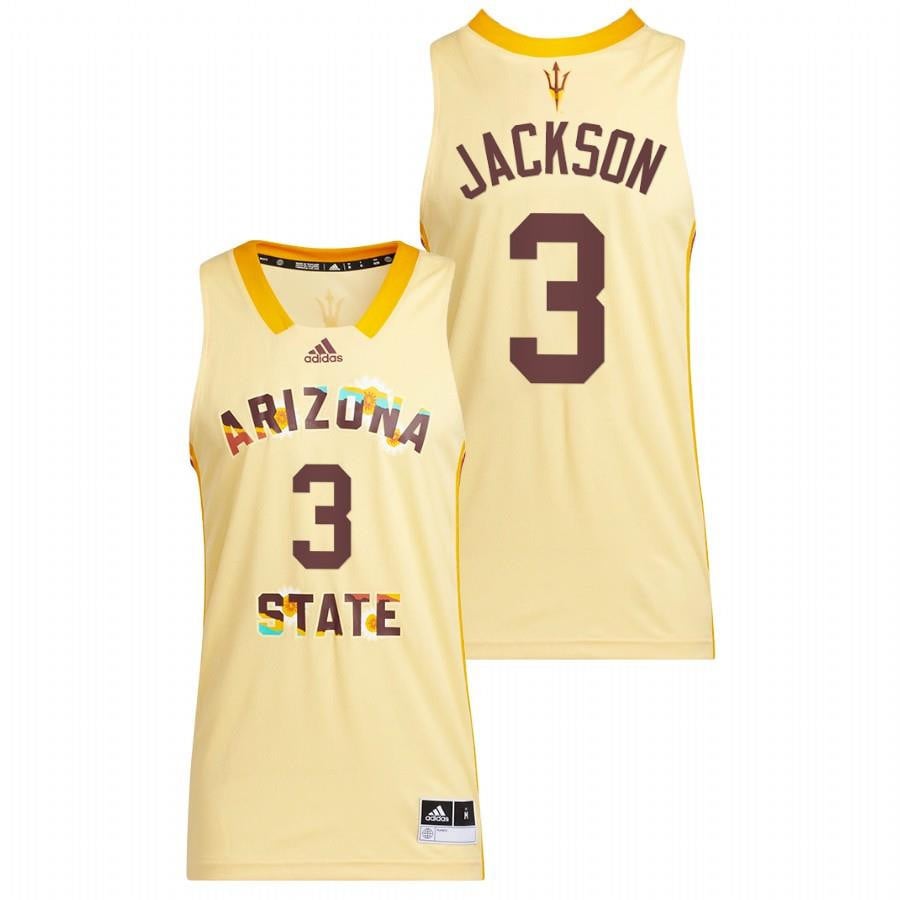Marreon Jackson 3 Yellow Arizona State Sun Devils 2022 Basketball Honoring Black Excellence Jersey