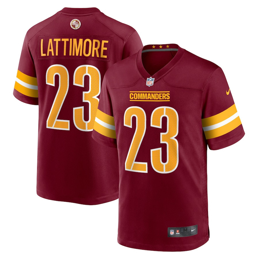 Marshon Lattimore 23 Washington Commanders Game Men Jersey - Burgundy Js9285