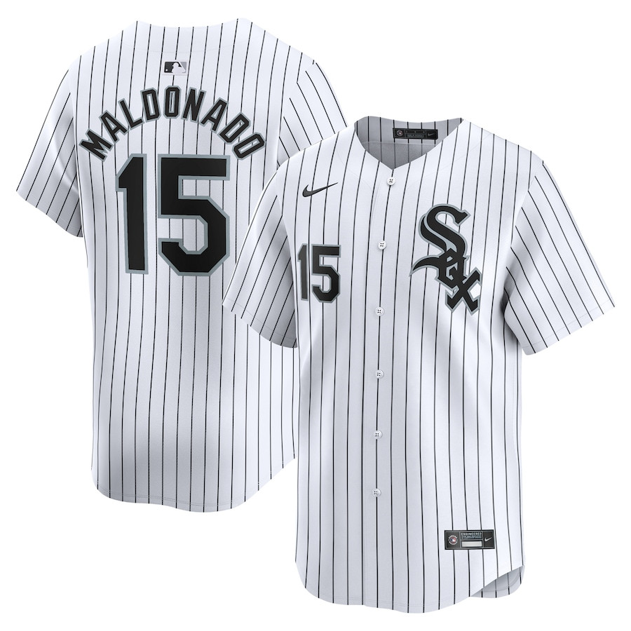 Mart?n Maldonado 15 Chicago White Sox Home Limited Men Jersey - White