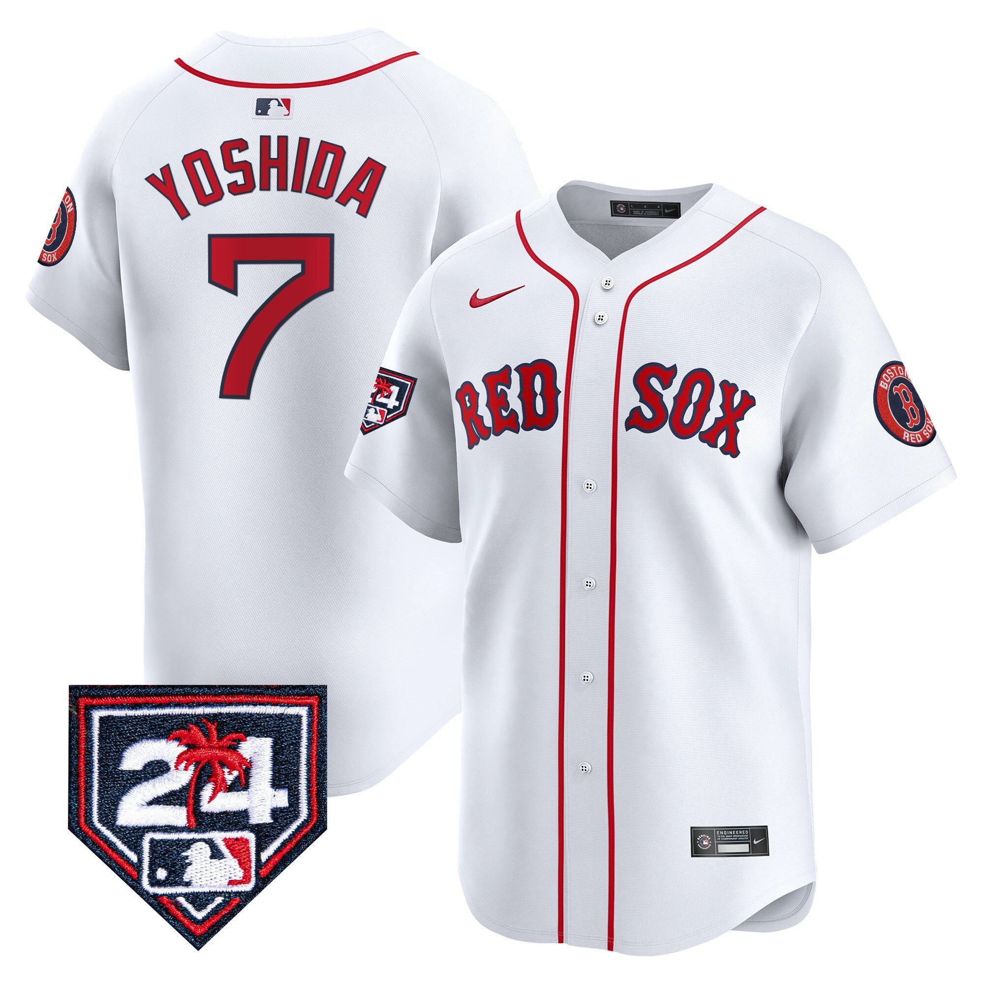 Masataka Yoshida 7 Boston Red Sox 2024 Spring Training Men Jersey - White