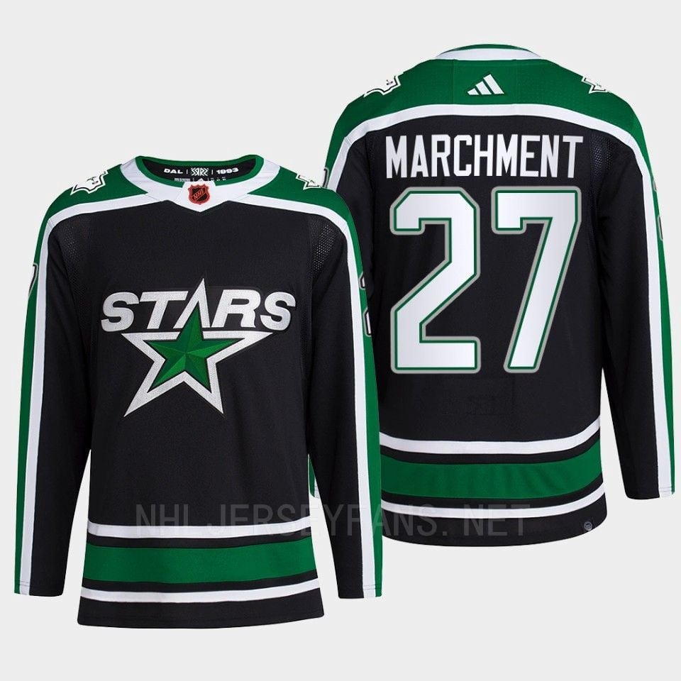 Mason Marchment 27 Reverse Retro 2.0 2022 Dallas Stars Black Jersey Pro Primegreen
