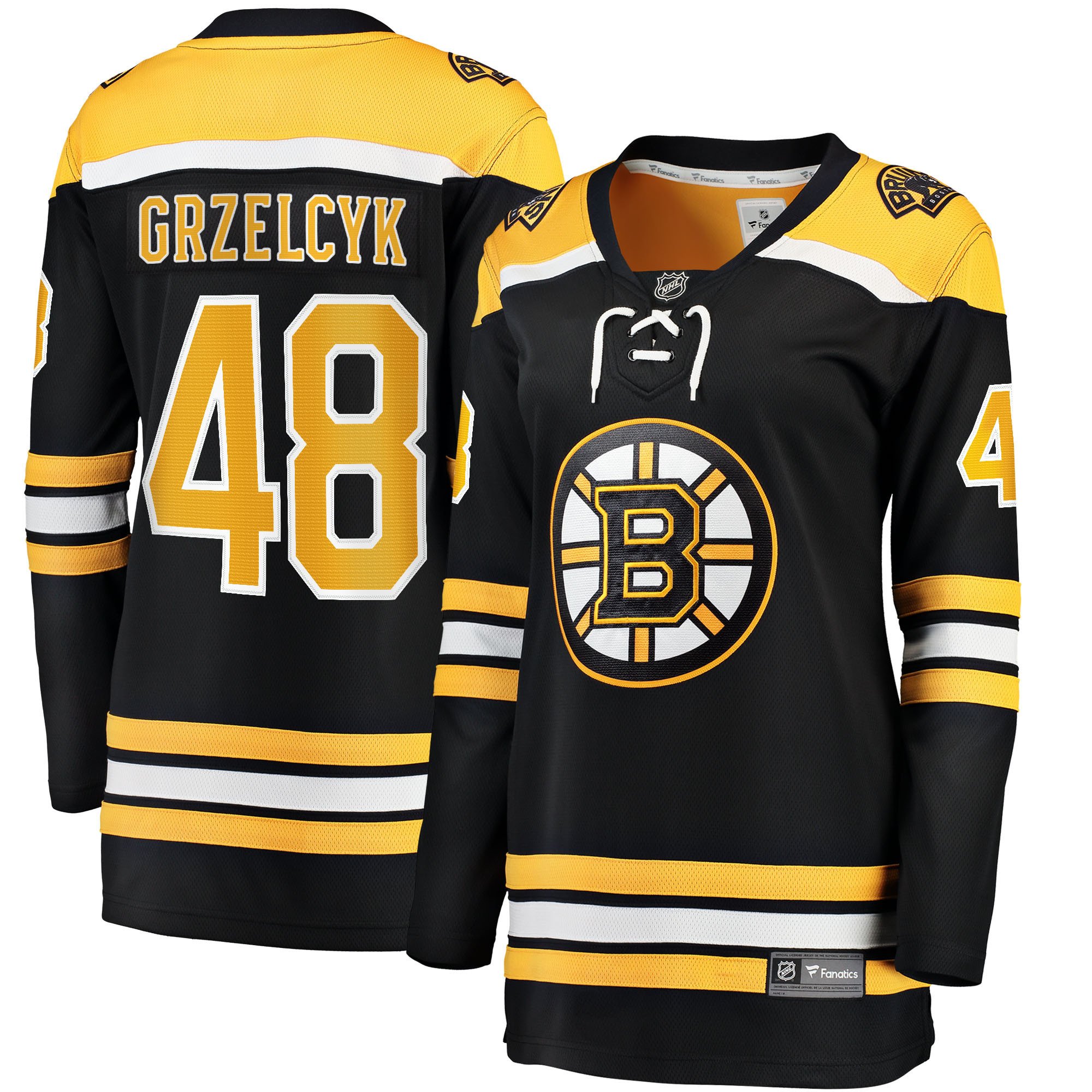 Matt Grzelcyk 48 Boston Bruins Home Breakaway Jersey - Women, Black