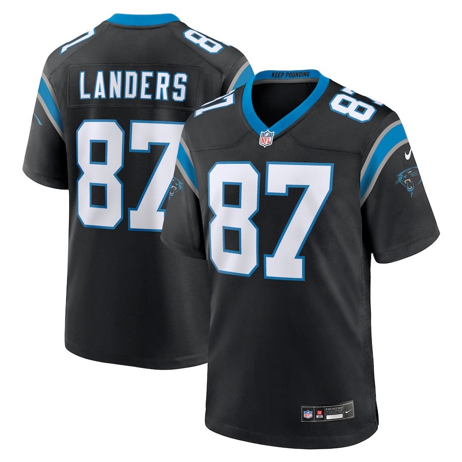 Matt Landers 87 Carolina Panthers Game Men Jersey - Black Js4968