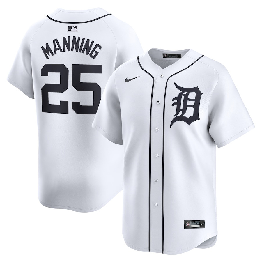 Matt Manning 25 Detroit Tigers Home Limited Player Men Jersey - White
