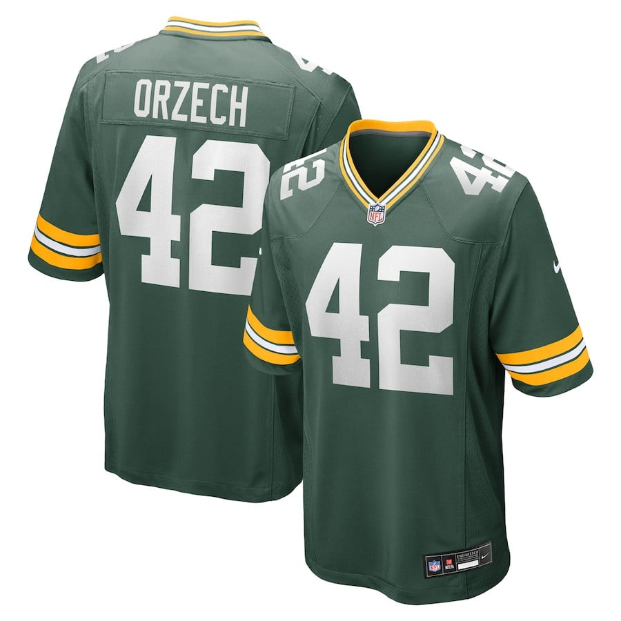 Matt Orzech 42 Green Bay Packers Game Men Jersey - Green Js3468