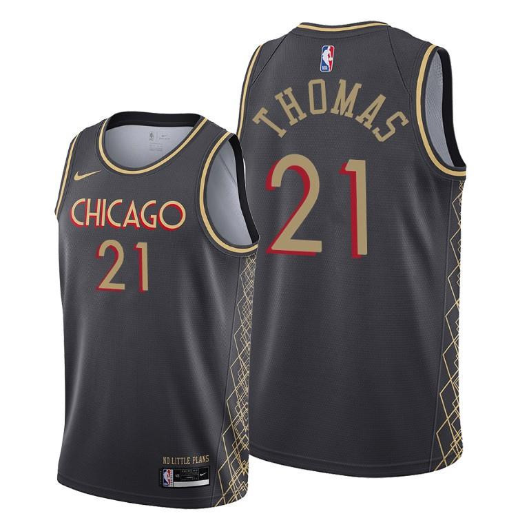 Matt Thomas Chicago Bulls Black City Edition Jersey 21 - Men Jersey