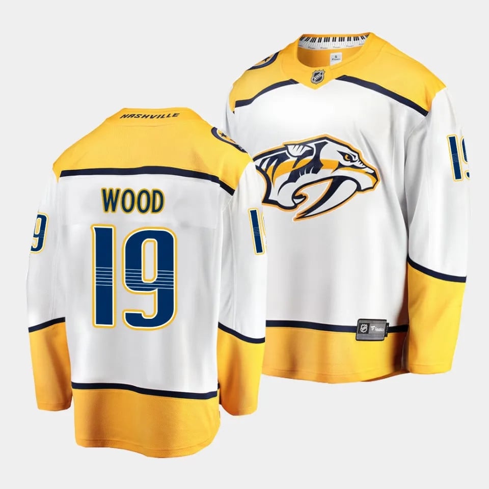 Matvei Michkov #19 Nashville Predators 2023 Draft Away Men Jersey - Yellow/white