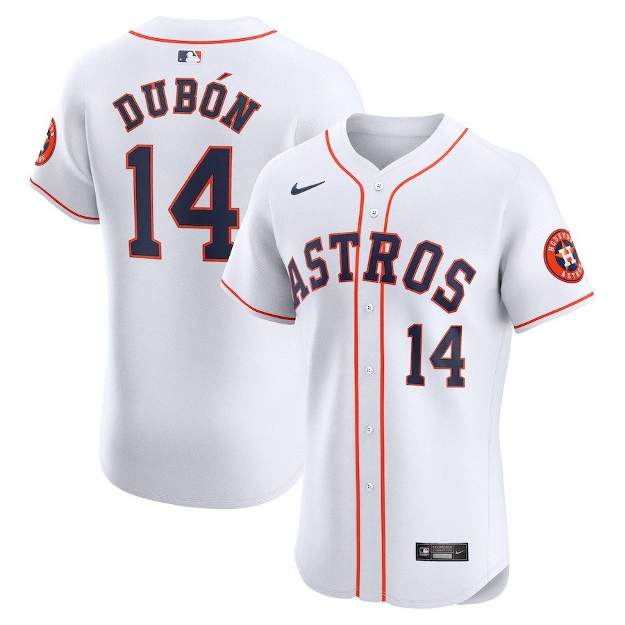 Mauricio Dubon 14 Houston Astros Home Elite Player Men Jersey - White