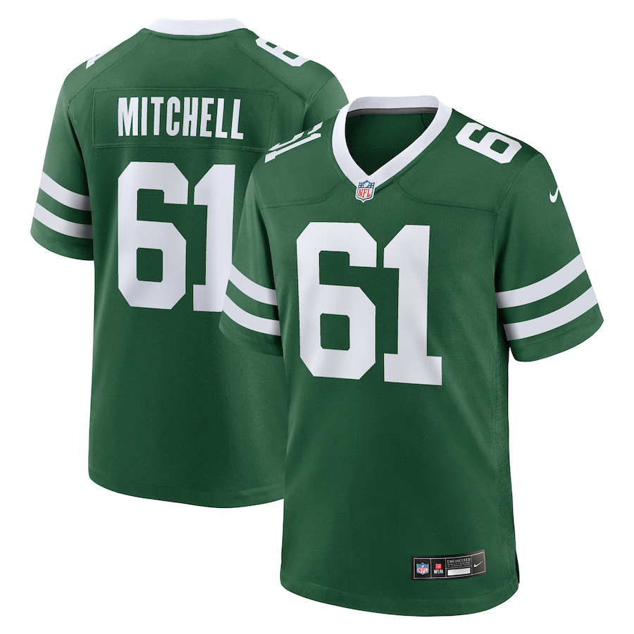 Max Mitchell 61 New York Jets Team Game Men Jersey - Legacy Green Js5765