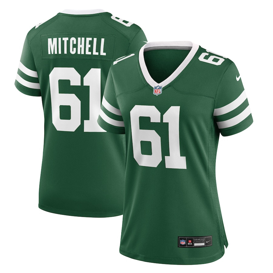Max Mitchell 61 New York Jets Women's Team Game Jersey - Legacy Green Js2272