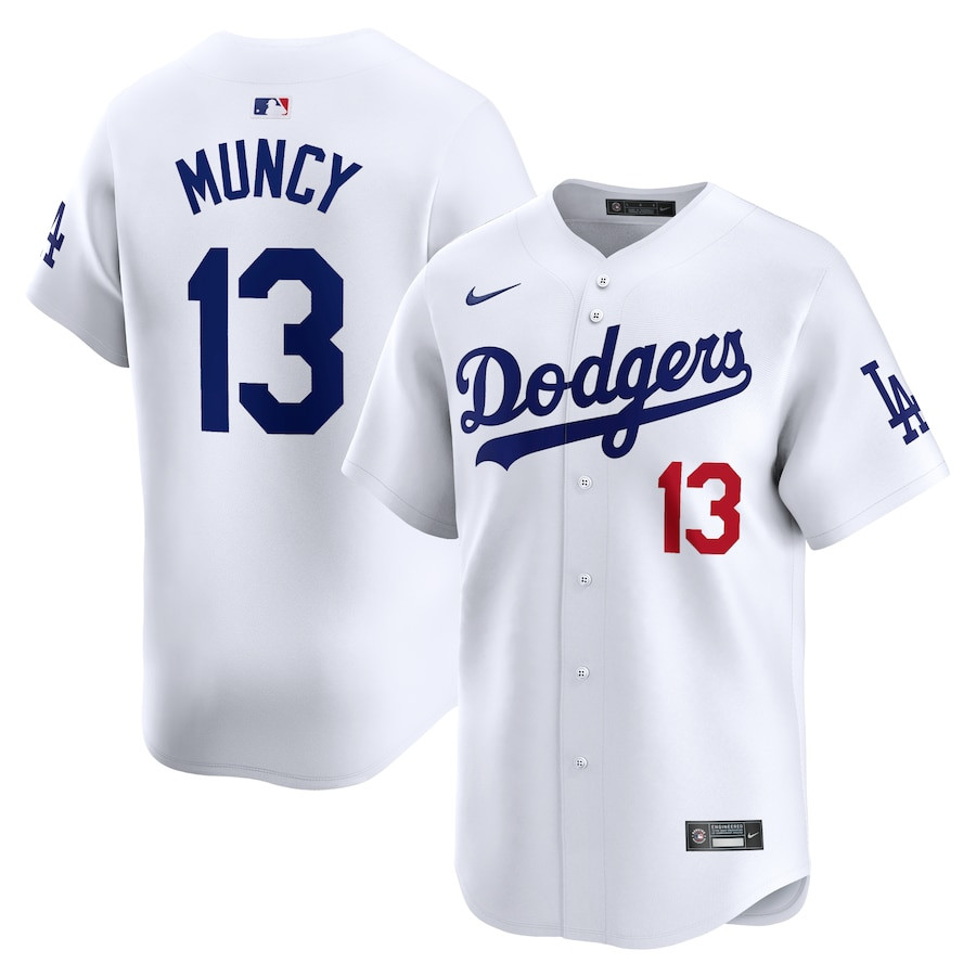 Max Muncy 13 Los Angeles Dodgers Home Limited Player Men Jersey - White
