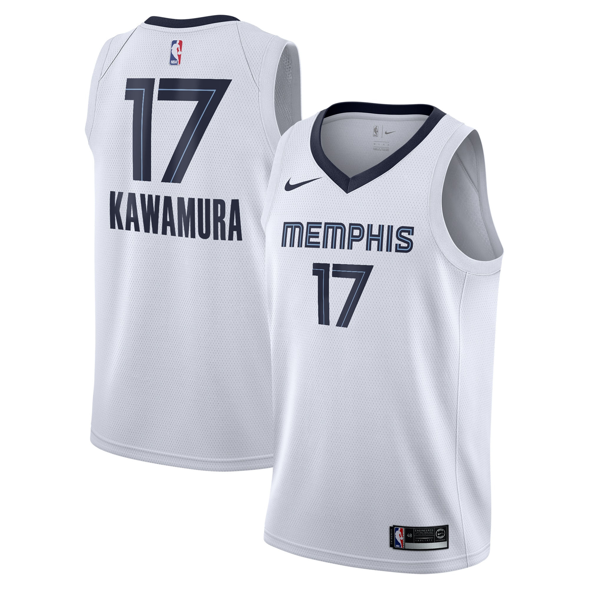Memphis Grizzlies Association Edition Swingman Jersey - White - Yuki Kawamura - Youth