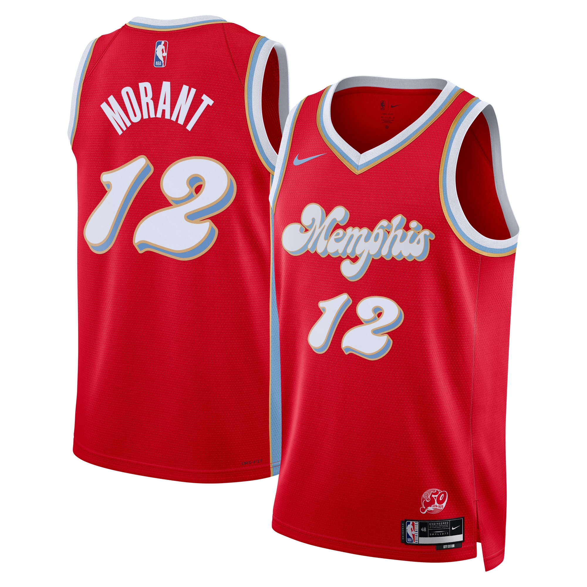 Memphis Grizzlies City Edition Swingman Jersey 2024 - Red - Ja Morant - Unisex