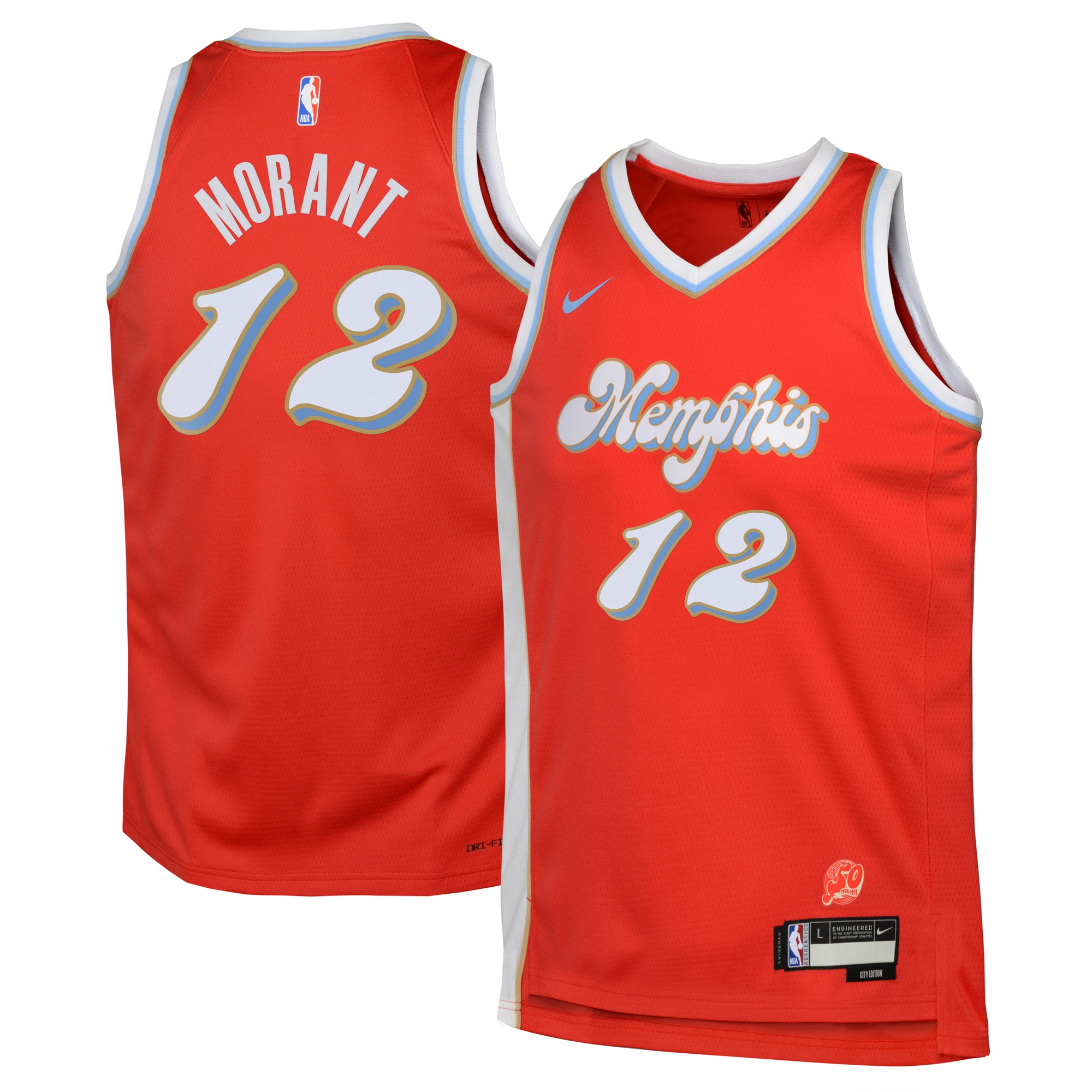 Memphis Grizzlies City Edition Swingman Jersey 2024 - Red - Ja Morant - Youth
