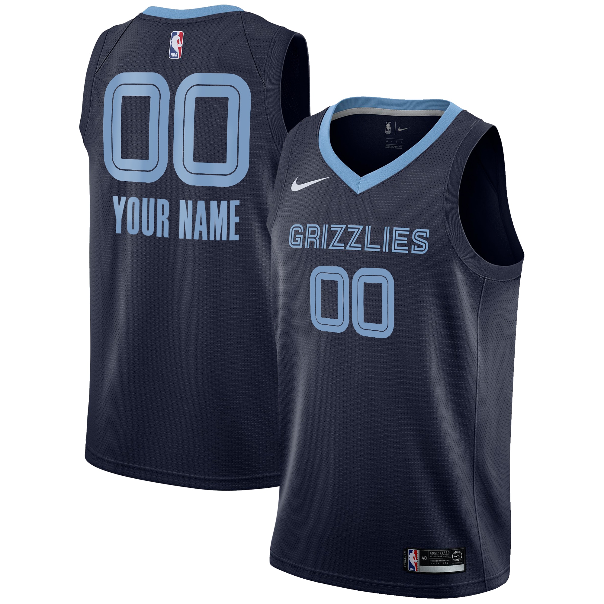 Memphis Grizzlies Icon Swingman Jersey - Custom - Youth